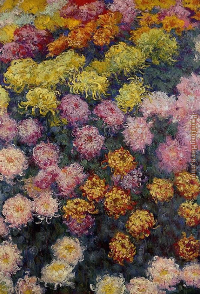 Bed of Chrysanthemums painting - Claude Monet Bed of Chrysanthemums art painting